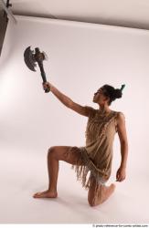 ANISE KNEELING POSE WITH AX 